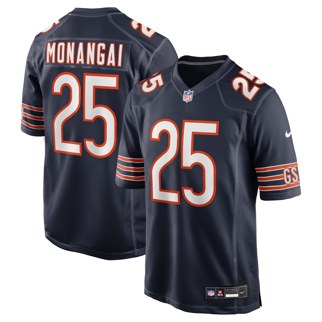 Men's Chicago Bears Kyle Monangai Nike Navy Team Game Jersey product image 1