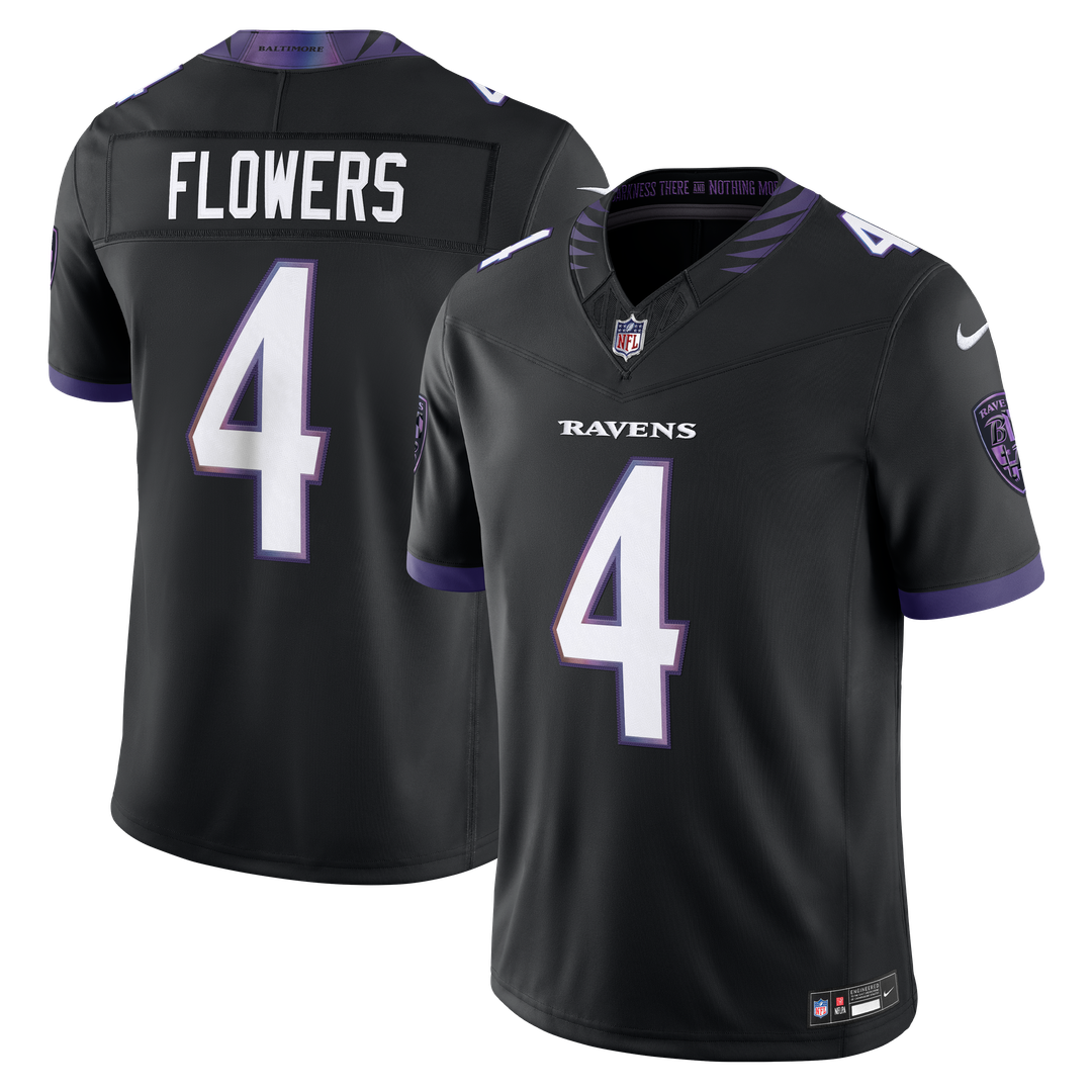 Men's Baltimore Ravens Zay Flowers Nike Purple Team Vapor product image 17