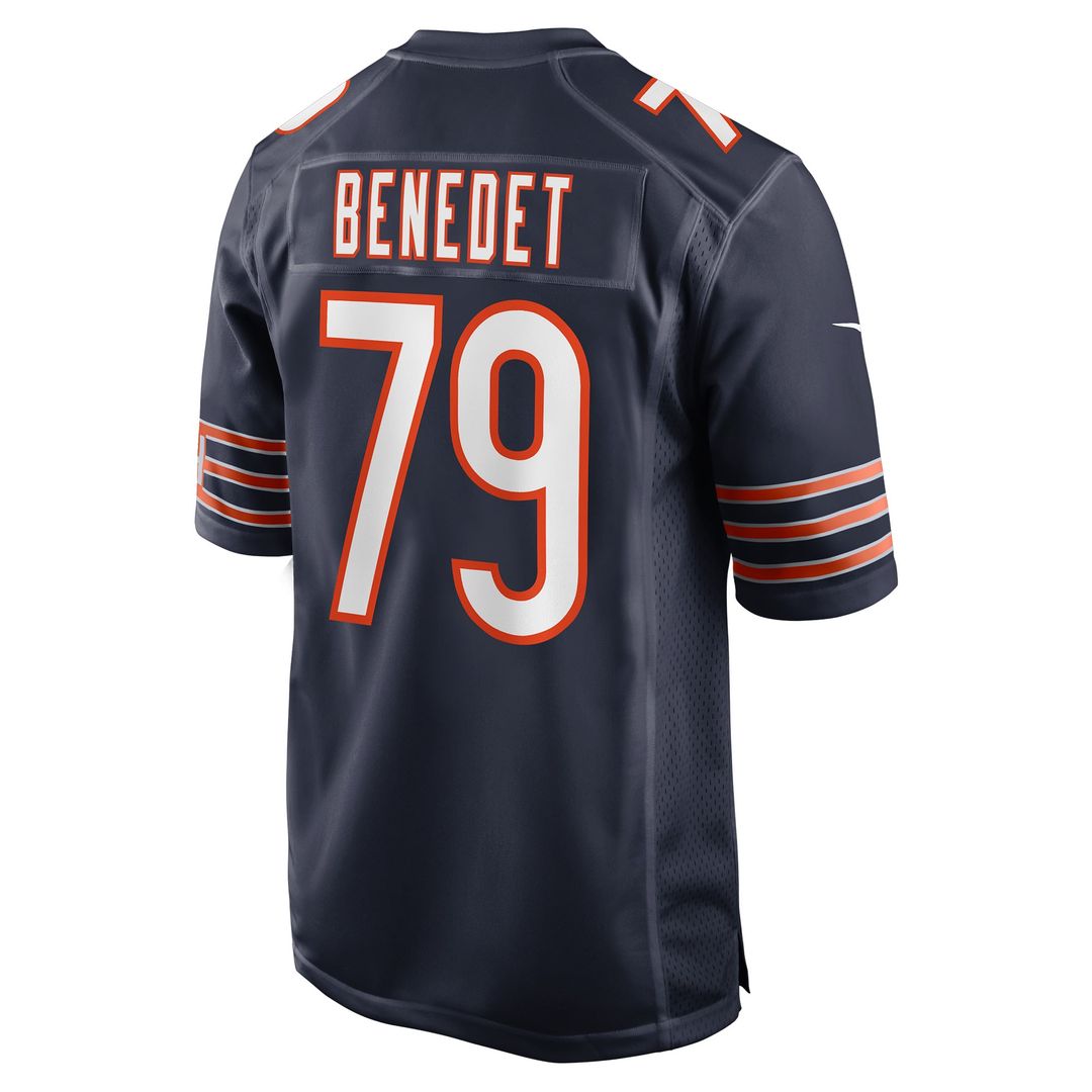 Men's Chicago Bears Theo Benedet Nike Navy Team Game Jersey product image 3