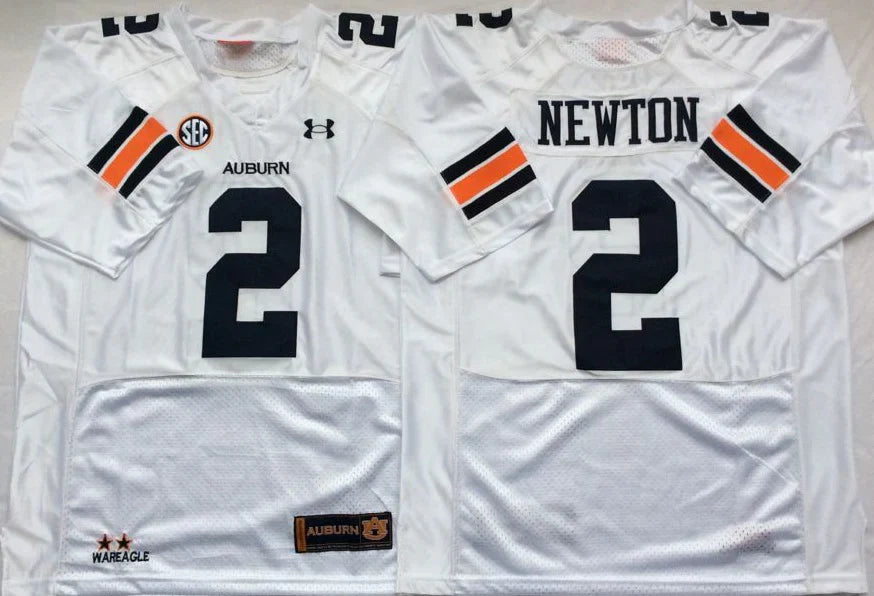 Cam Newton Auburn Jersey white product image 1, provided for visual reference and product detail review