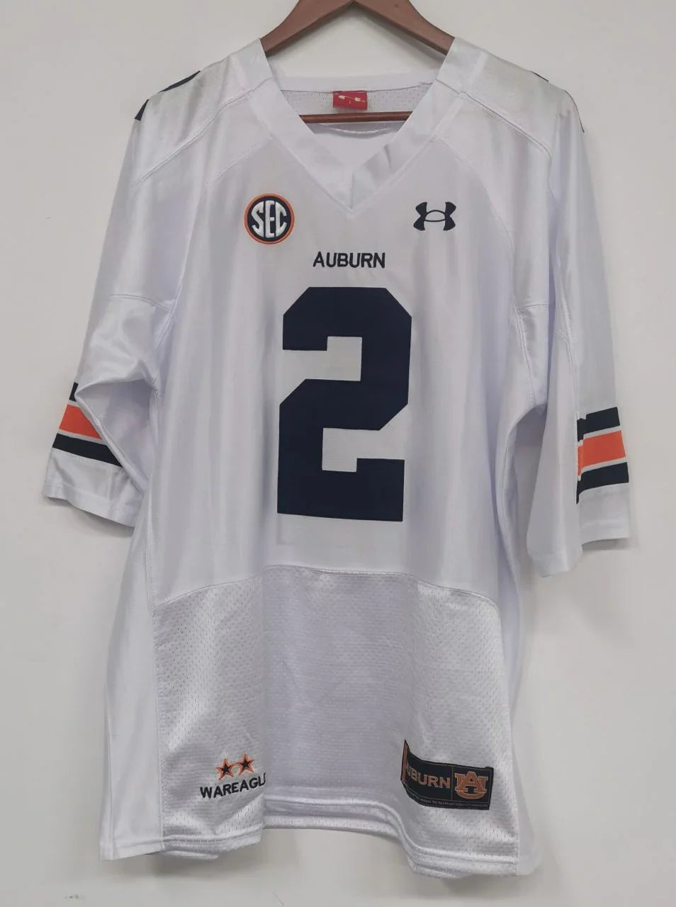 Cam Newton Auburn Jersey white product image 3, provided for visual reference and product detail review
