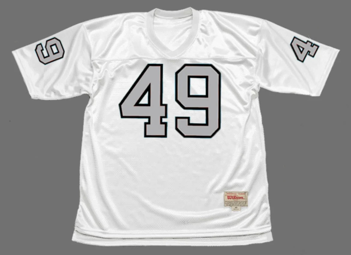 Carl Weathers 1970 Oakland Raiders Mitchell & Ness Jersey product image 2, provided for visual reference and product detail