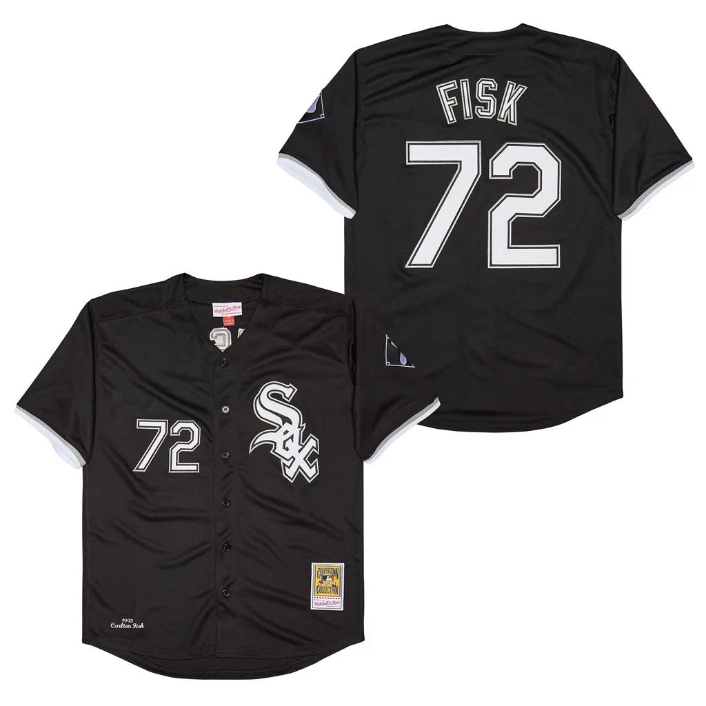 Carlton Fisk Chicago White Sox Jersey Mitchell & Ness product image 1, provided for visual reference and product detail