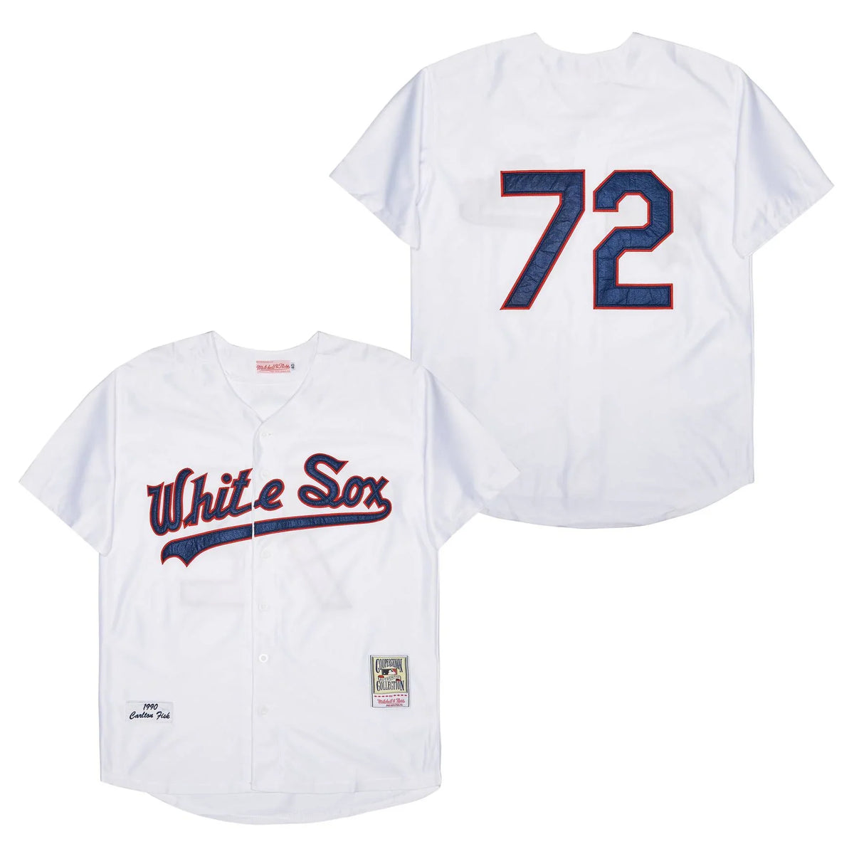Carlton Fisk Chicago White Sox Jersey Mitchell & Ness product image 1, provided for visual reference and product detail