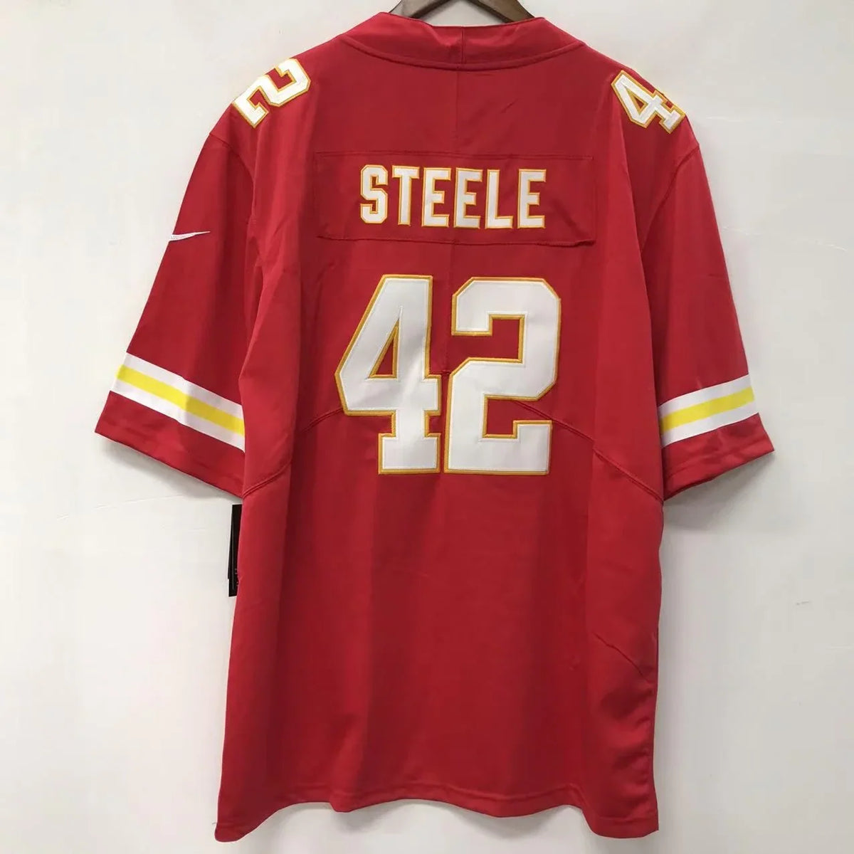 Carson Steele Kansas City Chiefs official NFL Nike Jersey Red product image 1, provided for visual reference and product