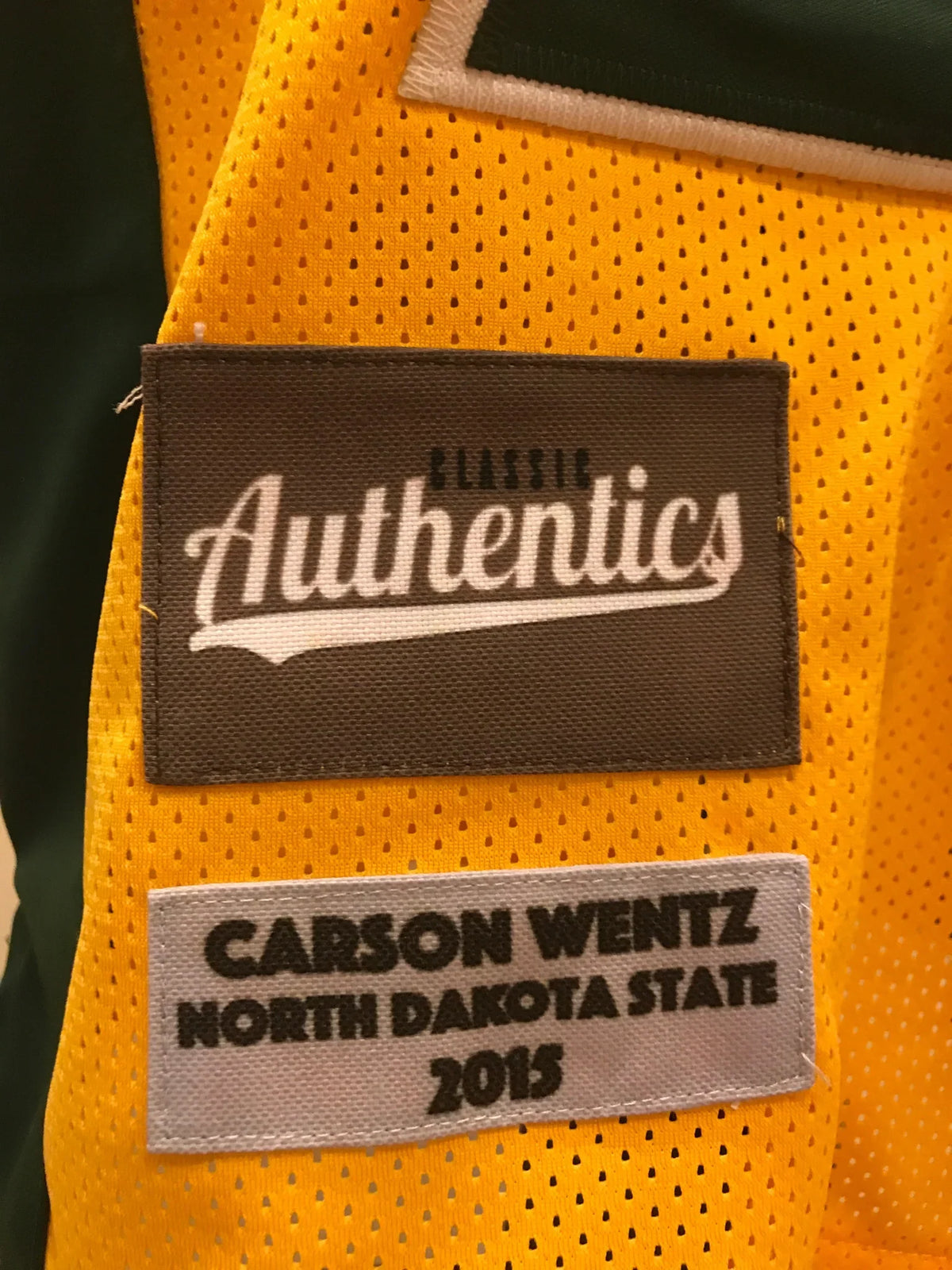 Carson Wentz North Dakota State Jersey product image 3, provided for visual reference and product detail review
