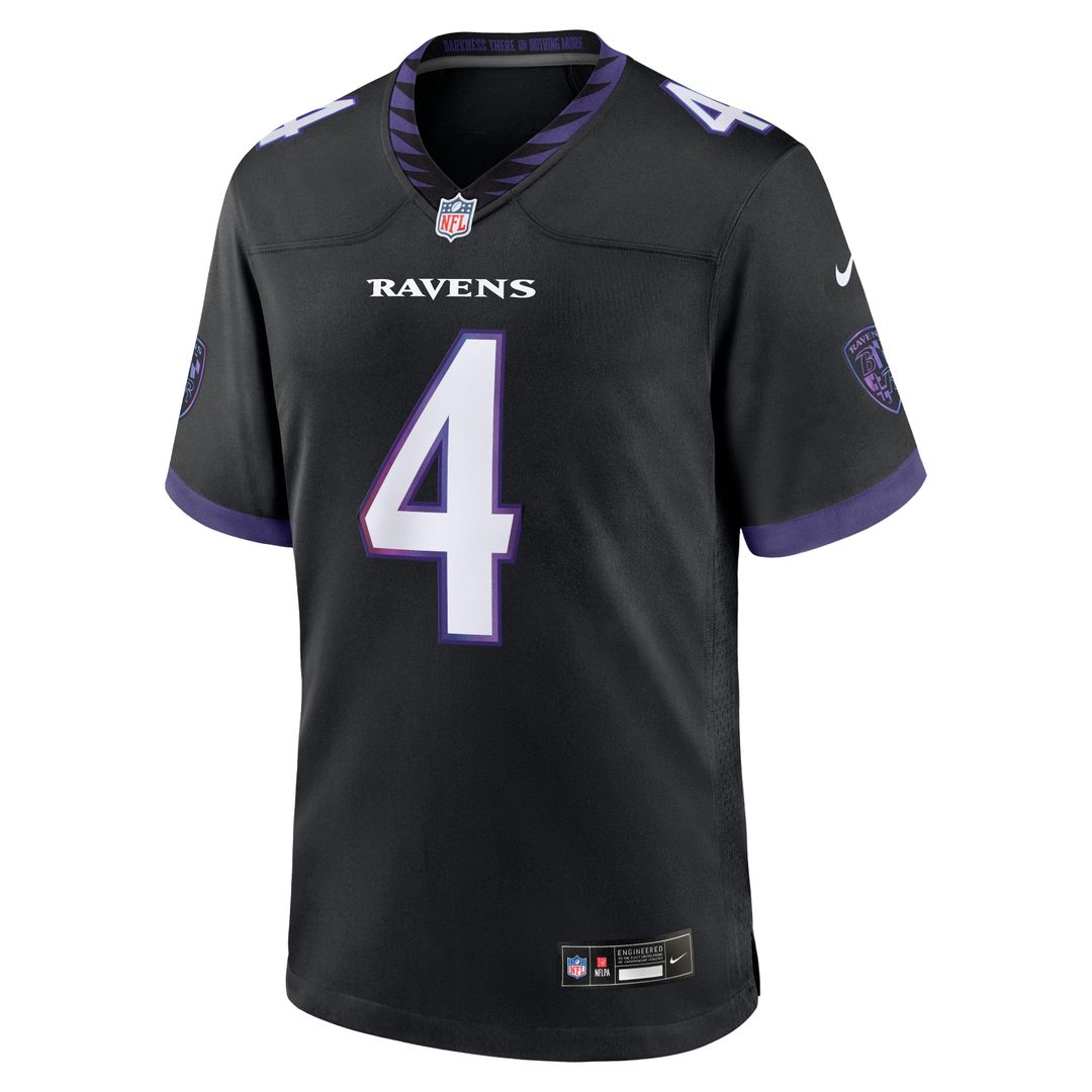 Men's Baltimore Ravens Zay Flowers Nike Black Alternate product image 2