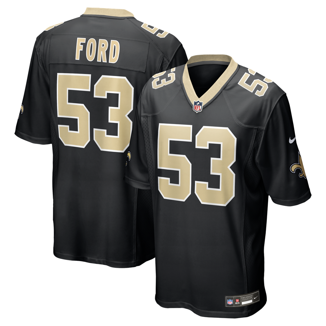 Men's New Orleans Saints Jaylan Ford Nike Black Game Jersey product image 1