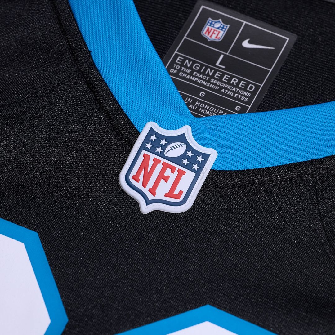 Men's Carolina Panthers Ikem Ekwonu Nike Black Game Jersey product image 4