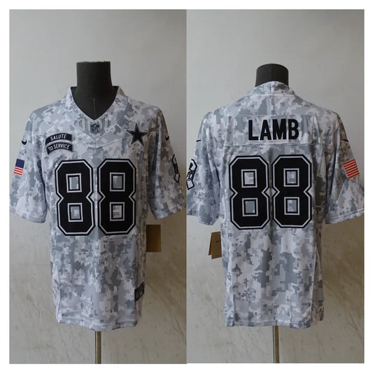 CeeDee Lamb Dallas Cowboys 2024 military salute to service Jersey product image 1, provided for visual reference and product