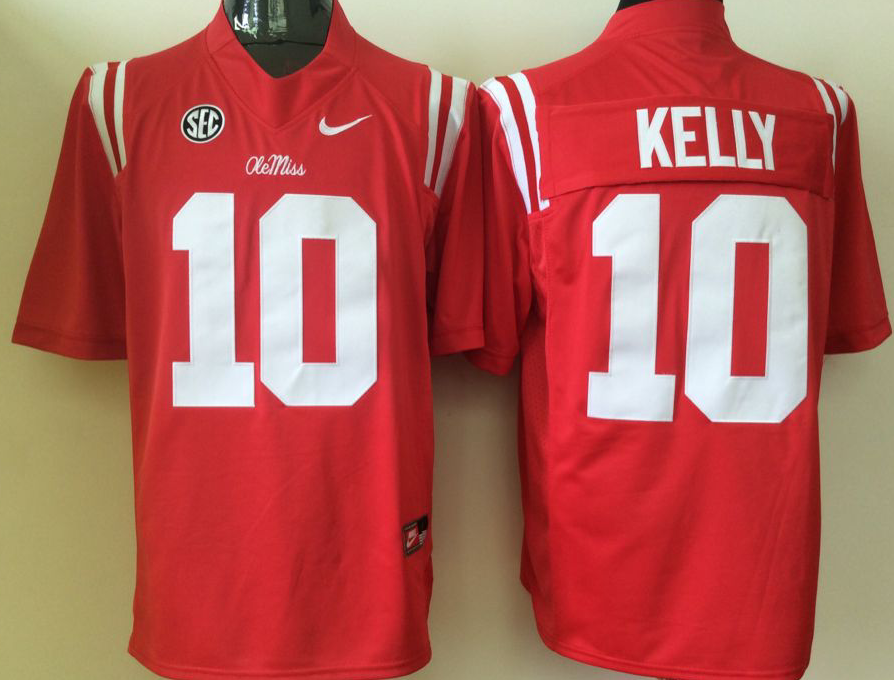 Chad Kelly Ole Miss Rebels Jersey red NIKE product image 1, provided for visual reference and product detail review