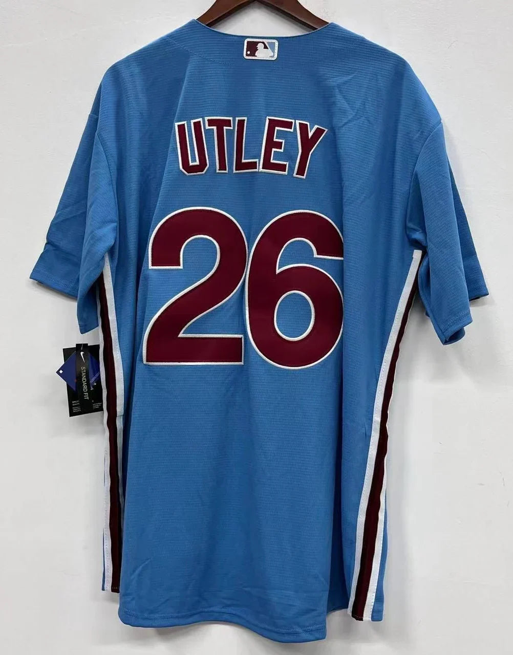 Chase Utley Philadelphia Phillies Jersey blue NIKE product image 1, provided for visual reference and product detail review