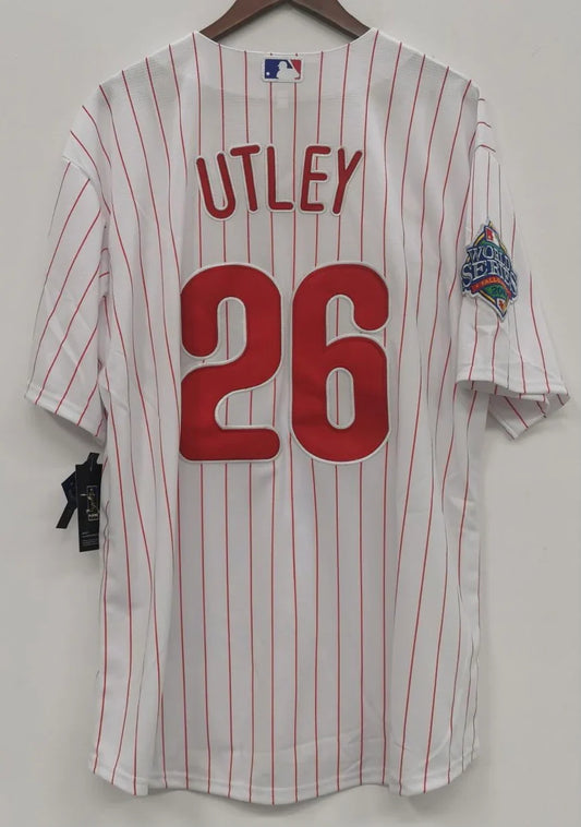 Chase Utley Philadelphia Phillies Jersey white product image 1, provided for visual reference and product detail review