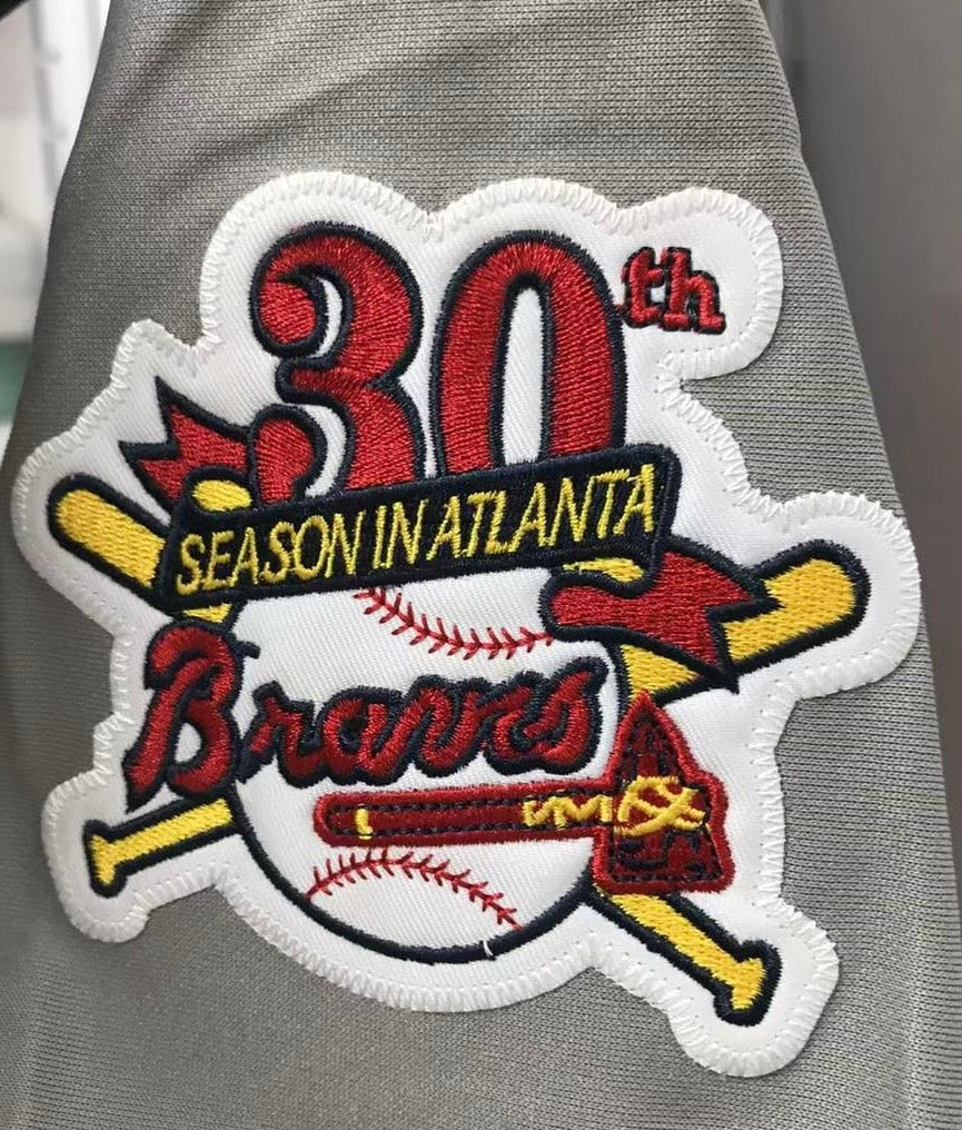 Chipper Jones Atlanta Braves Jersey Mitchell & Ness 1995 gray product image 6, provided for visual reference and product