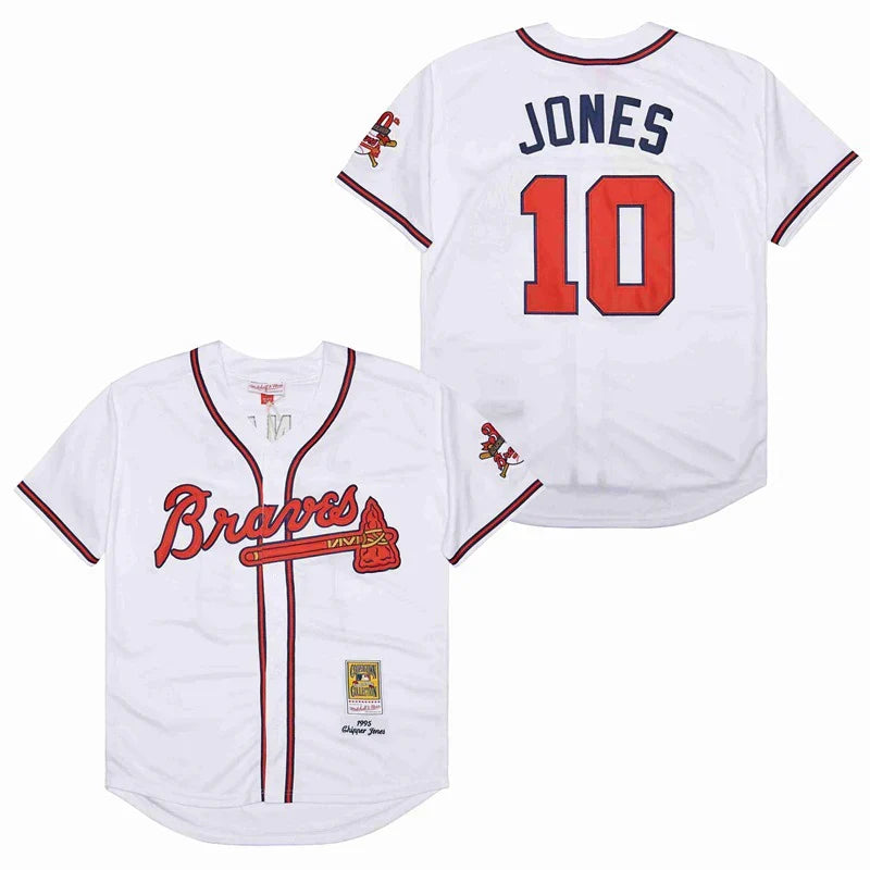 Chipper Jones Atlanta Braves Jersey Mitchell & Ness 1995 product image 1, provided for visual reference and product detail