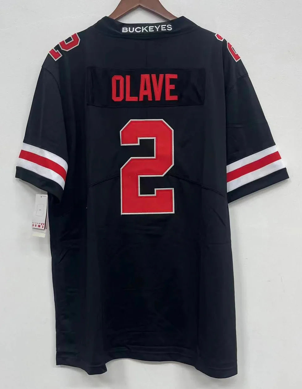 Chris Olave Ohio State Buckeyes Jersey Black product image 1, provided for visual reference and product detail review