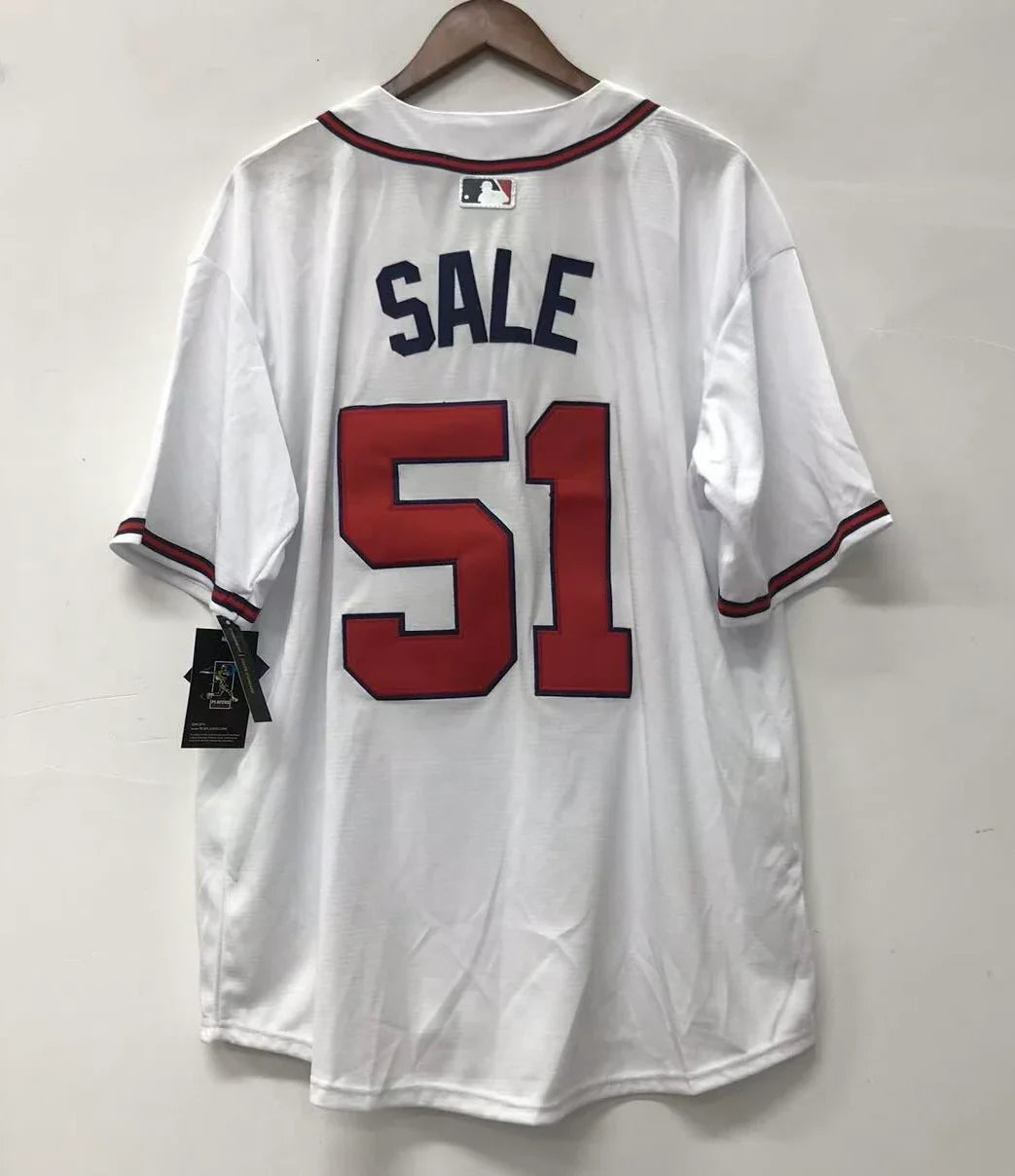 Chris Sale Atlanta Braves Official MLB Nike Jersey product image 2, provided for visual reference and product detail review