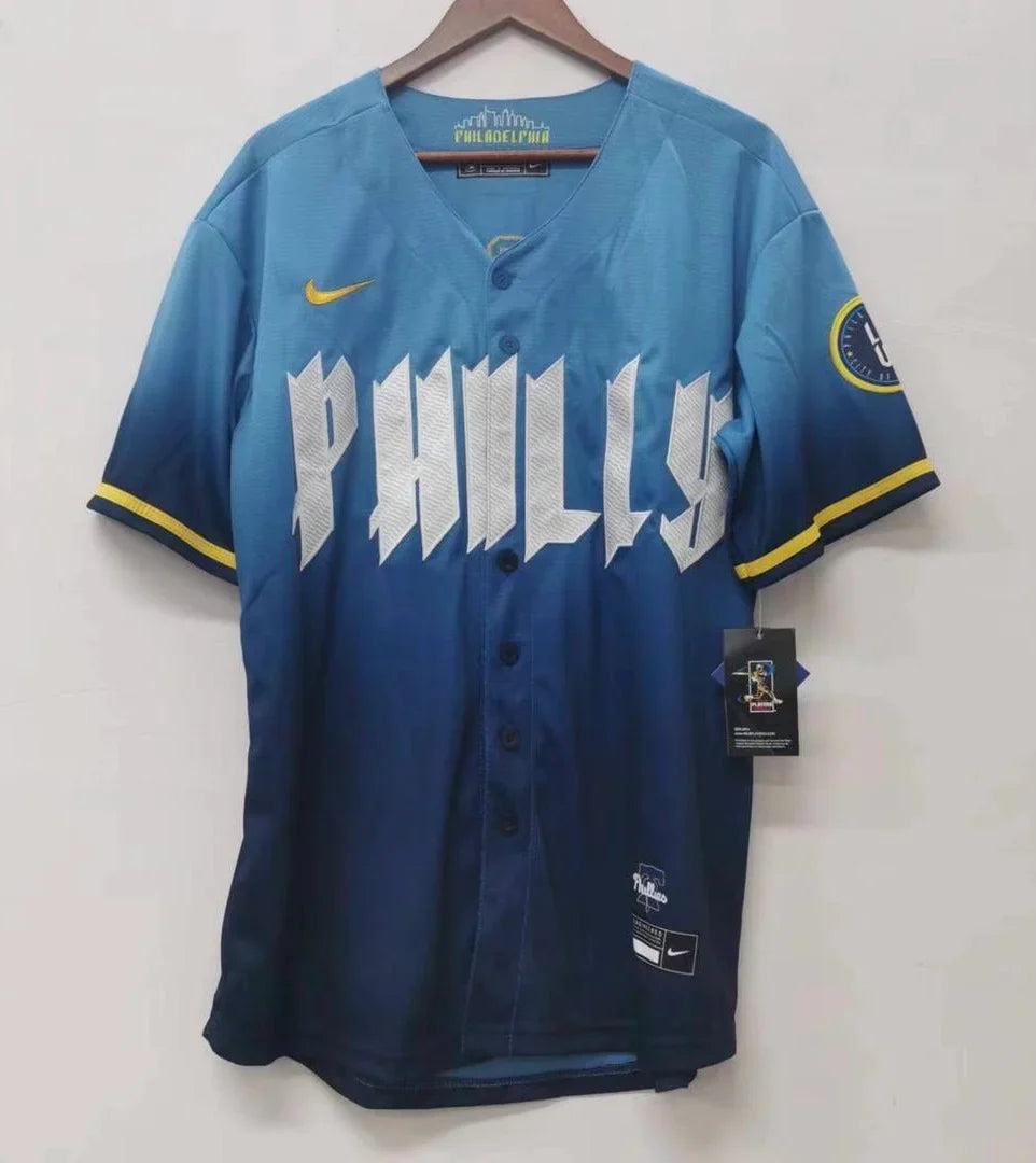 Christopher Sanchez Philadelphia Phillies Blue City Connect MLB Limited Jersey product image 2, provided for visual