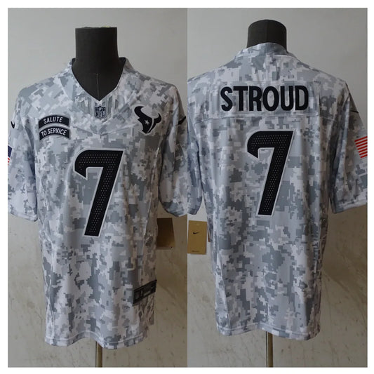 C.J. Stroud Houston Texans 2024 Nike NFL Salute to Service Jersey product image 1, provided for visual reference and product