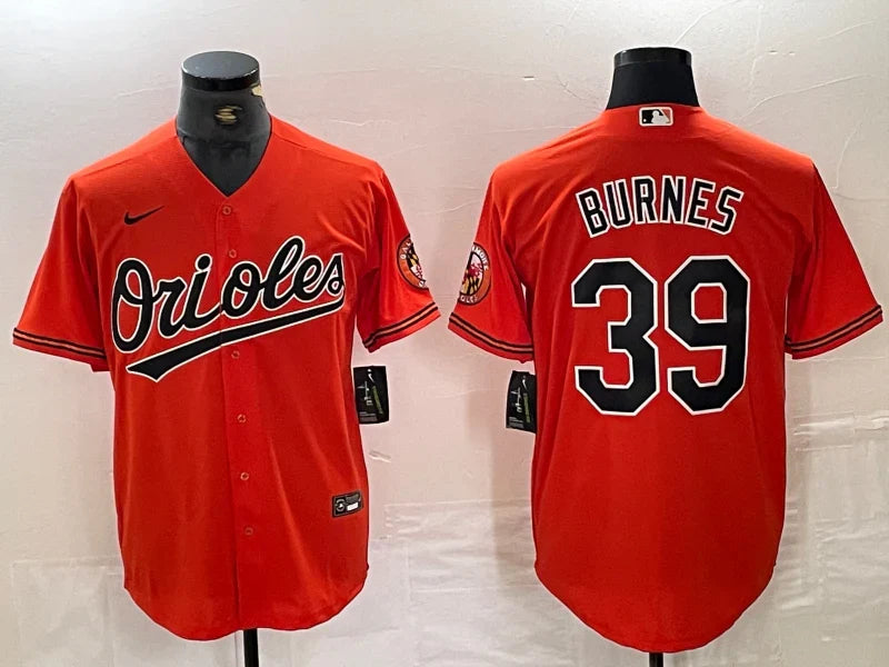 Corbin Burnes Baltimore Orioles jersey Nike orange product image 1, provided for visual reference and product detail review