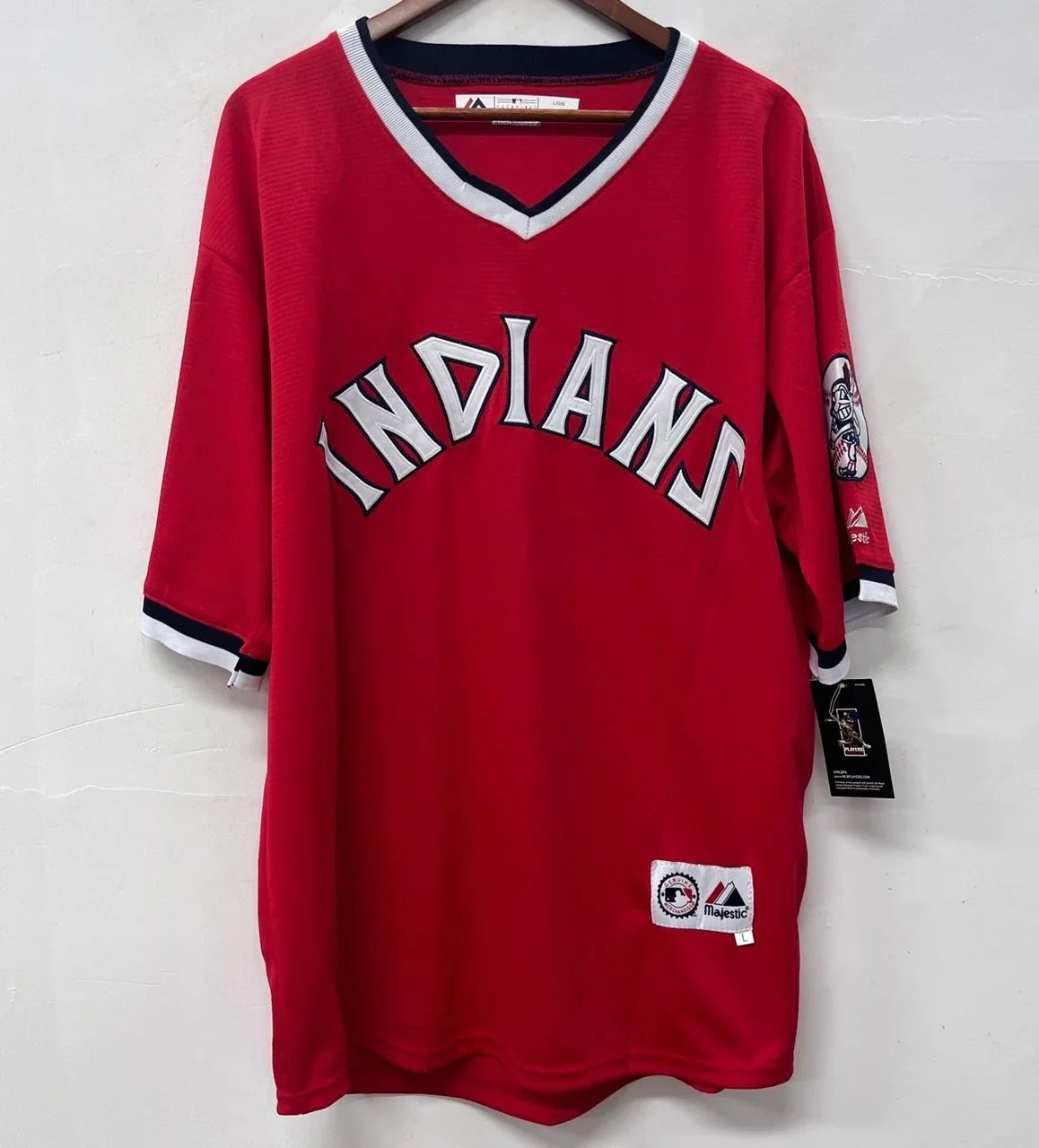 Corey Kluber Cleveland Indians Jersey Majestic product image 3, provided for visual reference and product detail review