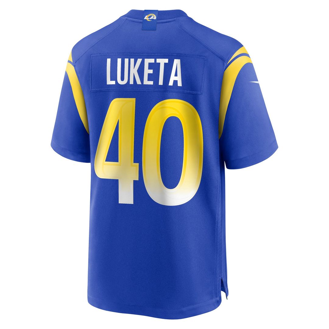 Men's Los Angeles Rams Jesse Luketa Nike Royal Team Game product image 3