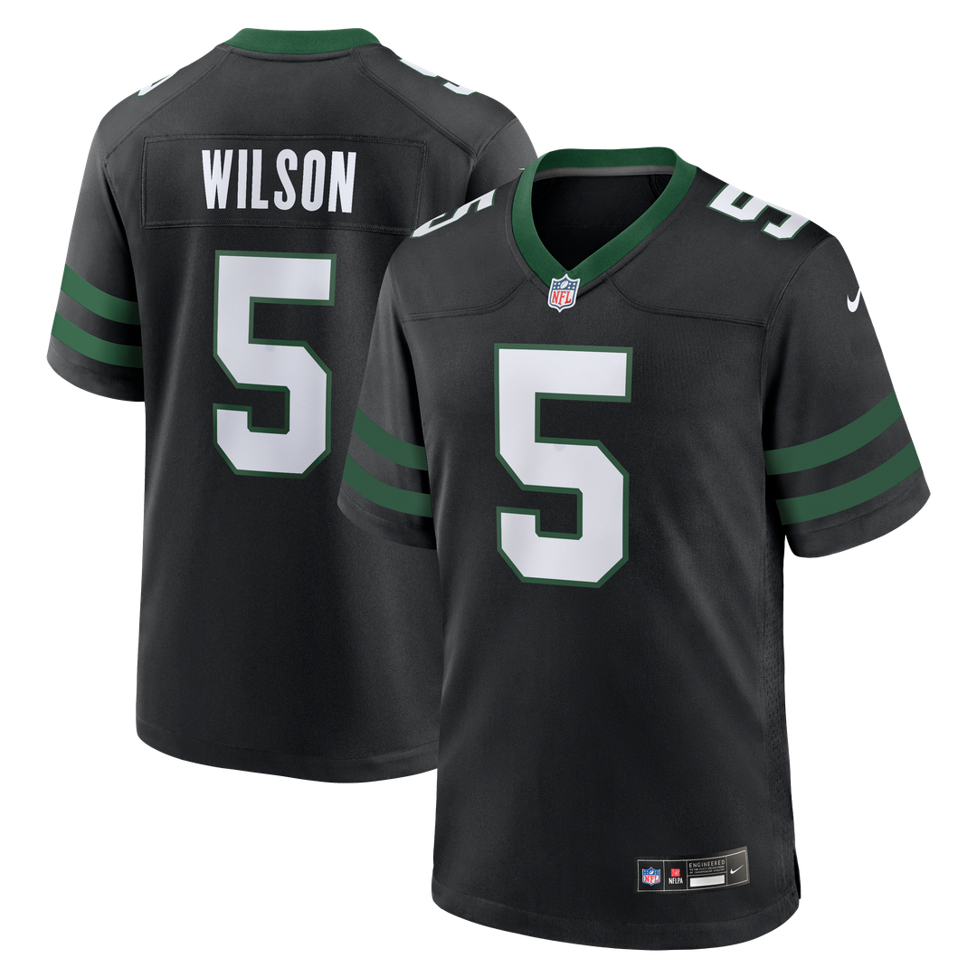 Men's New York Jets Garrett Wilson Nike Legacy Black product image 1
