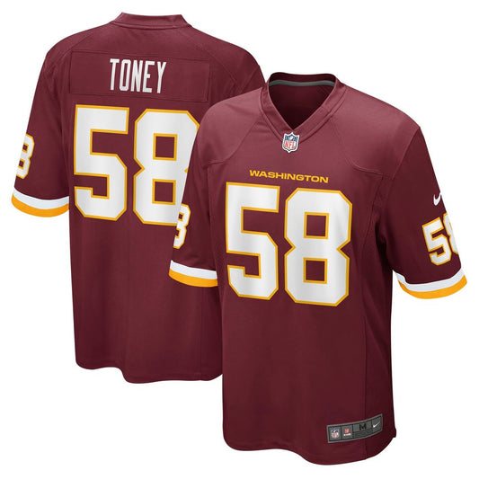 Men's Washington Football Team Shaka Toney Nike Burgundy product image 1