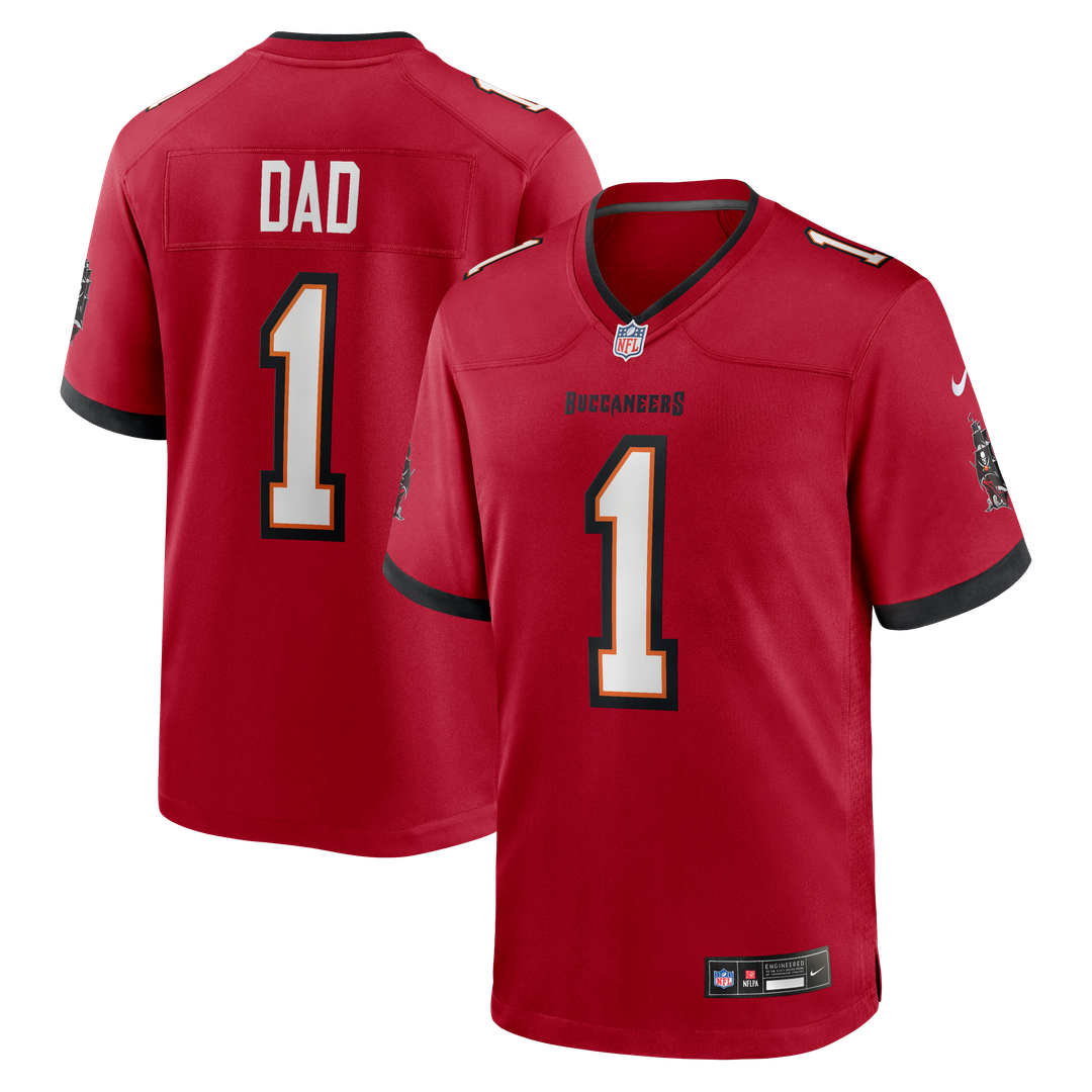 Men's Tampa Bay Buccaneers Number 1 Dad Nike Red Game Jersey product image 1