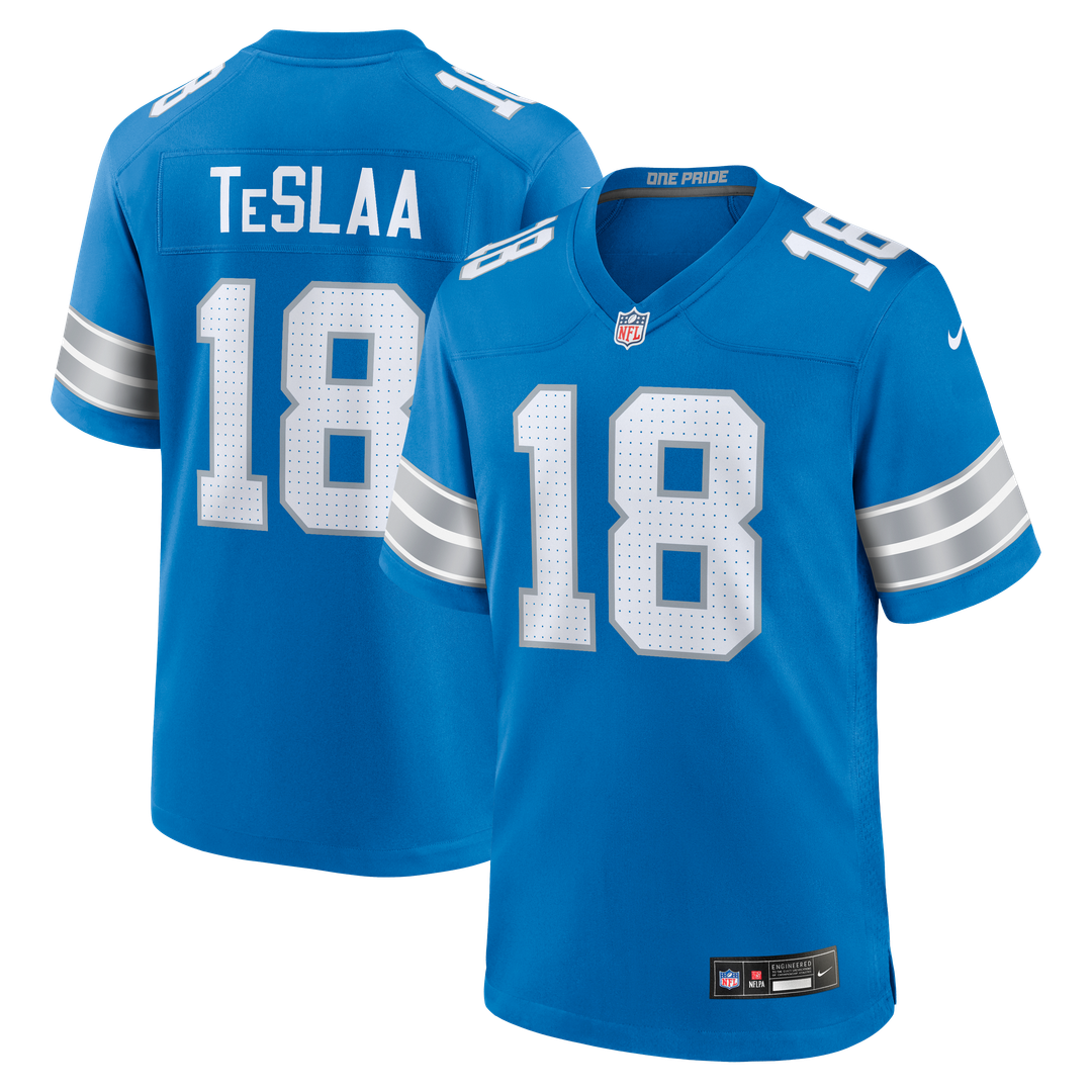 Men's Detroit Lions Isaac TeSlaa Nike Black Alternate Game product image 13