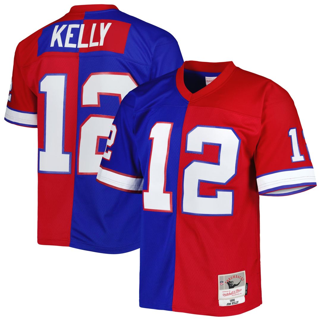 Men's Buffalo Bills Jim Kelly Mitchell & Ness Royal/Red product image 1