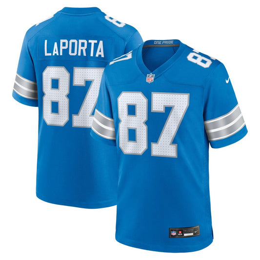 Men's Detroit Lions Sam LaPorta Nike Blue Game Jersey product image 1
