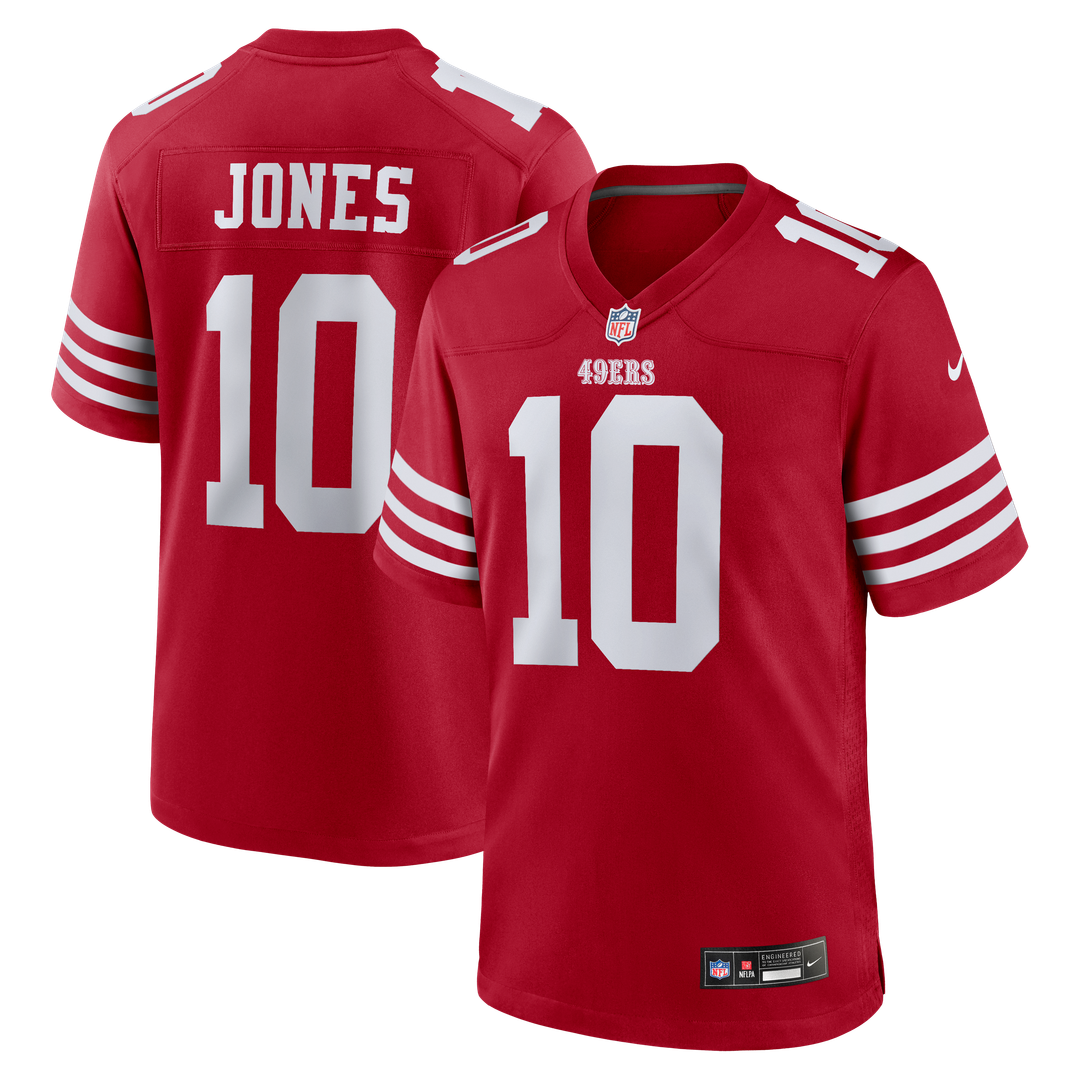Men's San Francisco 49ers Mac Jones Nike Scarlet Team Game product image 1