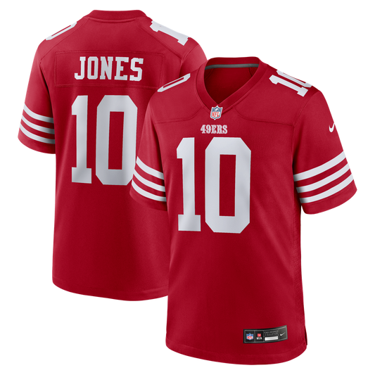 Men's San Francisco 49ers Mac Jones Nike Scarlet Team Game product image 1