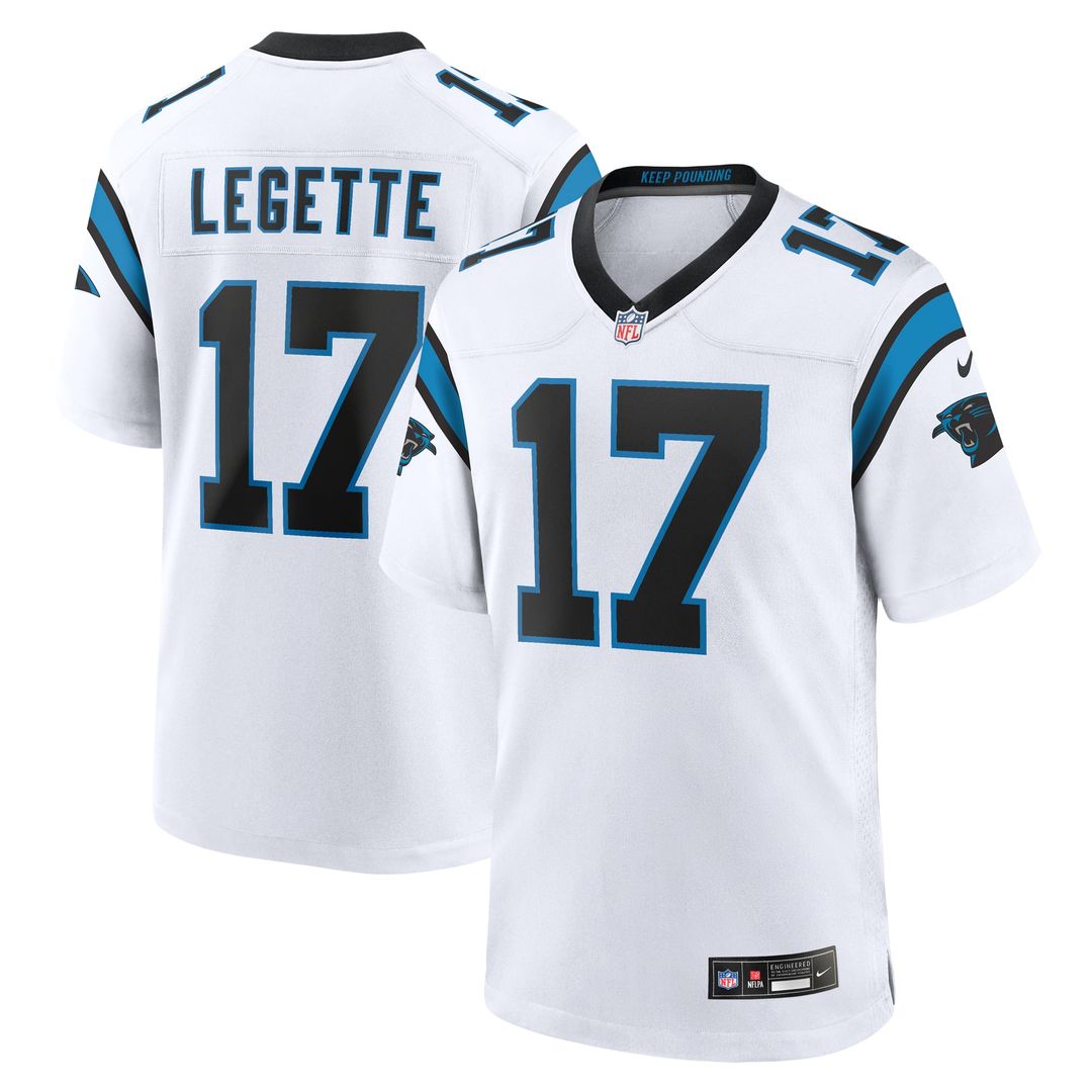 Men's Carolina Panthers Xavier Legette Nike White Game product image 1