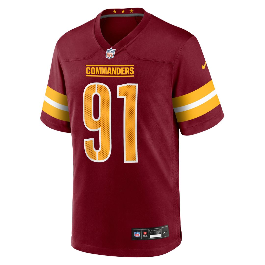 Men's Washington Commanders Deatrich Wise Jr. Nike Burgundy product image 2