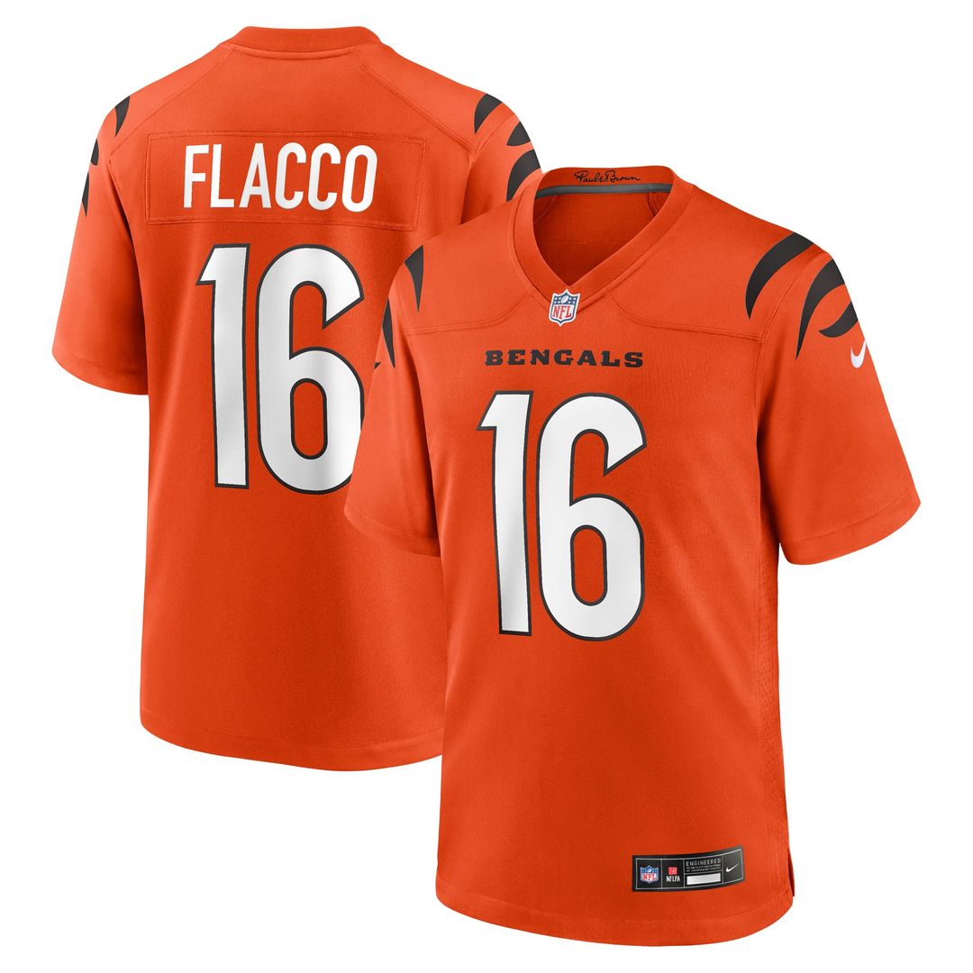 Men's Cincinnati Bengals Joe Flacco Nike White Game Jersey product image 7