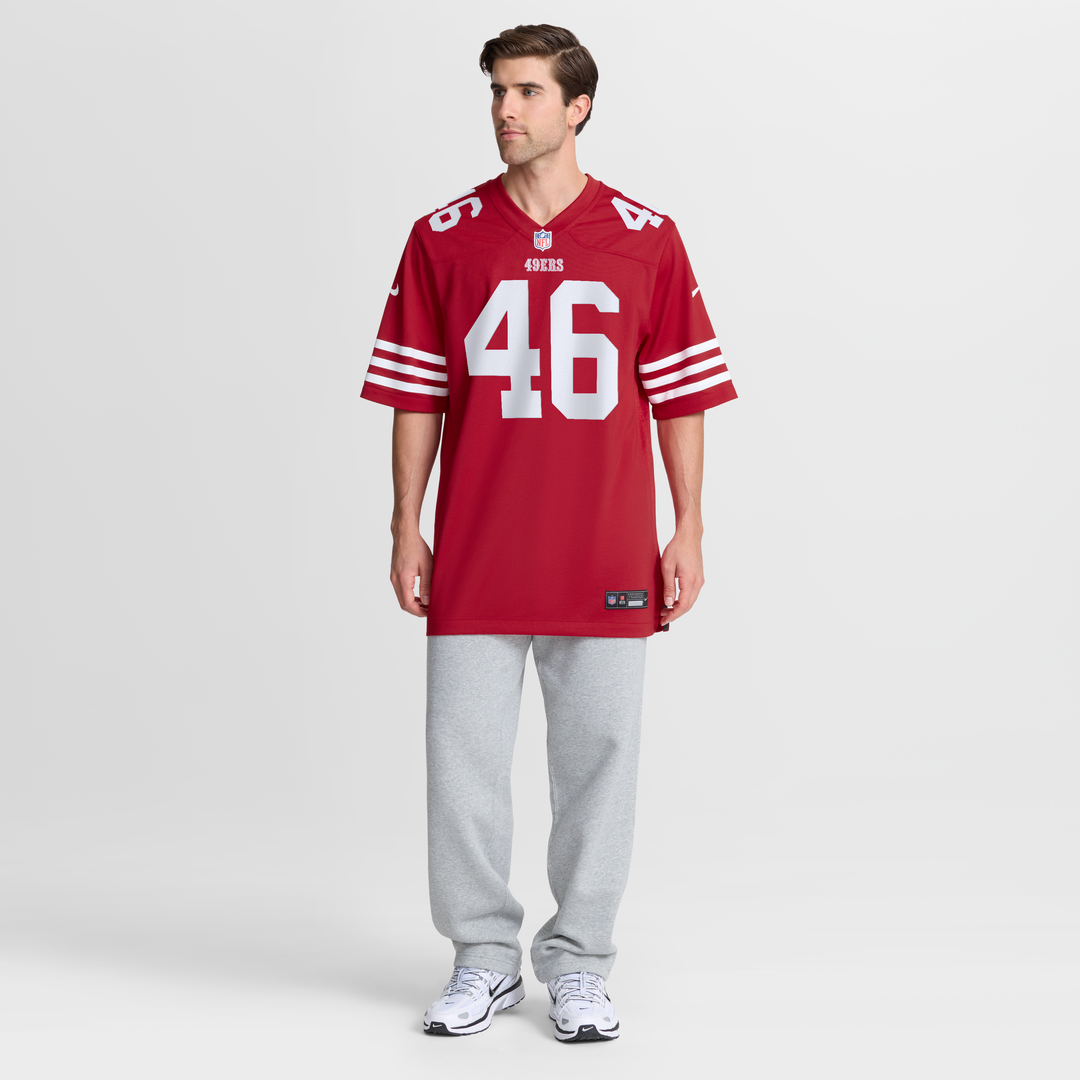 Men's San Francisco 49ers Jon Weeks Nike Scarlet Team Game product image 7