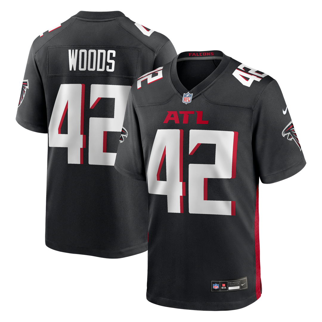 Men's Atlanta Falcons Josh Woods Nike Black Team Game Jersey product image 1