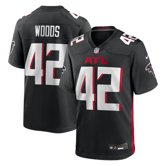 Men's Atlanta Falcons Josh Woods Nike Black Team Game Jersey product image 1