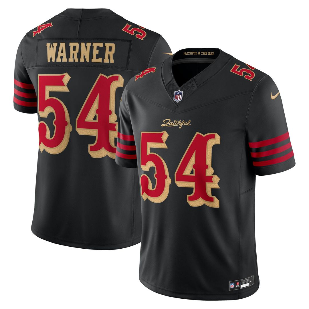 Men's San Francisco 49ers Fred Warner Nike Black Rivalries product image 1