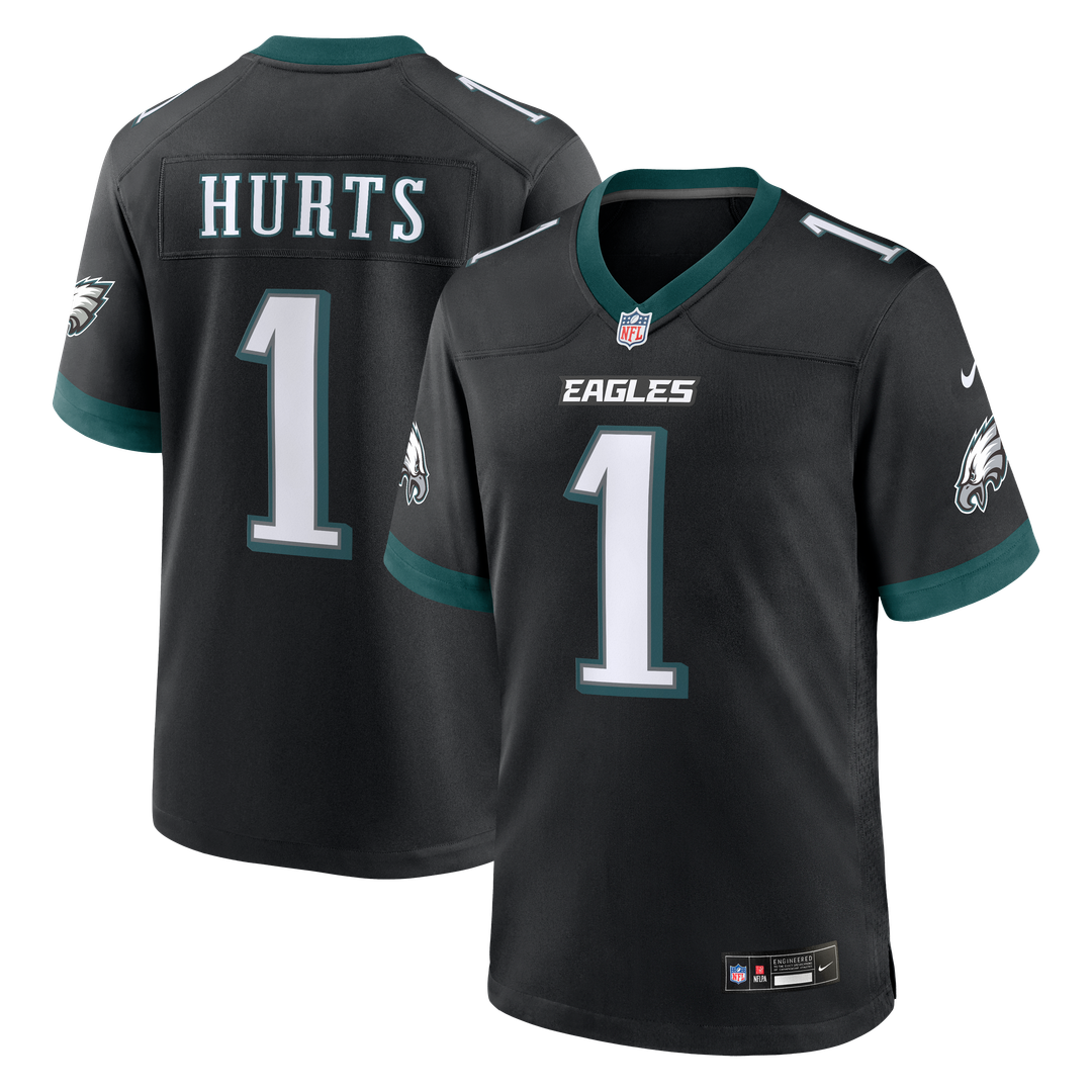 Men's Philadelphia Eagles Jalen Hurts Nike Black Alternate product image 1