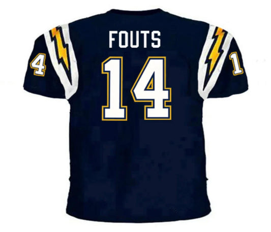 Dan Fouts San Diego Chargers Jersey Mitchell & Ness blue product image 1, provided for visual reference and product detail