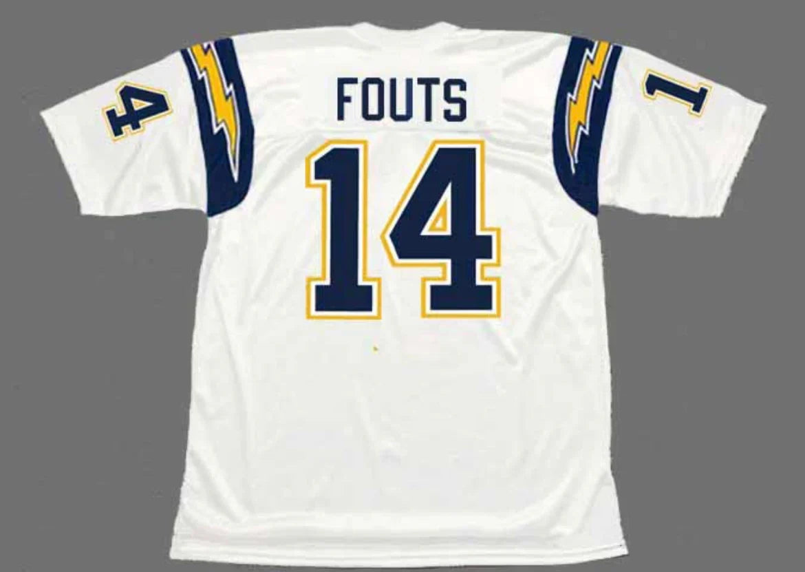 Dan Fouts San Diego Chargers Jersey Mitchell & Ness white product image 1, provided for visual reference and product detail
