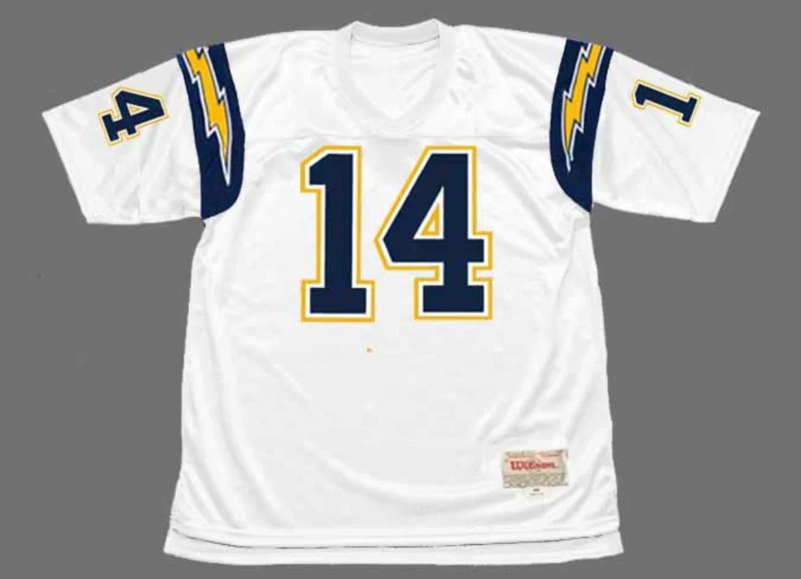 Dan Fouts San Diego Chargers Jersey Mitchell & Ness white product image 2, provided for visual reference and product detail