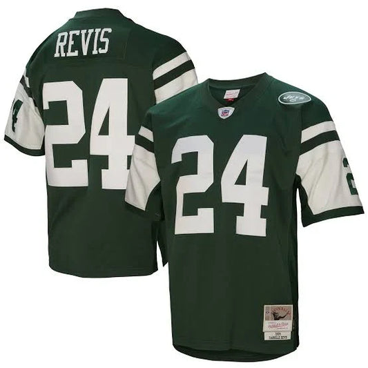 Darrelle Revis New York Jets Official NFL Mitchell & Ness Jersey Retro Green product image 1, provided for visual reference