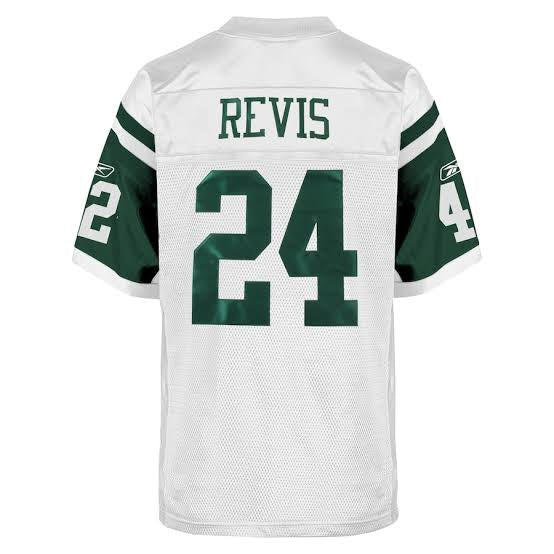Darrelle Revis New York Jets Official NFL Reebok Jersey White product image 2, provided for visual reference and product