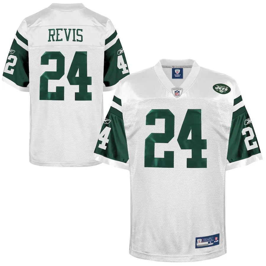 Darrelle Revis New York Jets Official NFL Reebok Jersey White product image 1, provided for visual reference and product