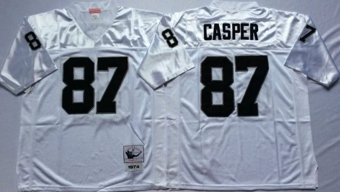 Dave Casper Oakland Raiders NFL Mitchell & Ness Jersey WHITE product image 1, provided for visual reference and product