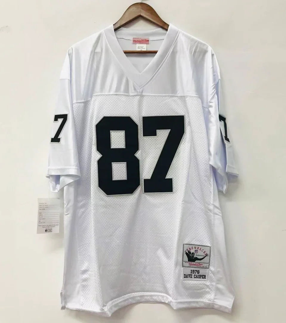 Dave Casper Oakland Raiders NFL Mitchell & Ness Jersey WHITE product image 3, provided for visual reference and product